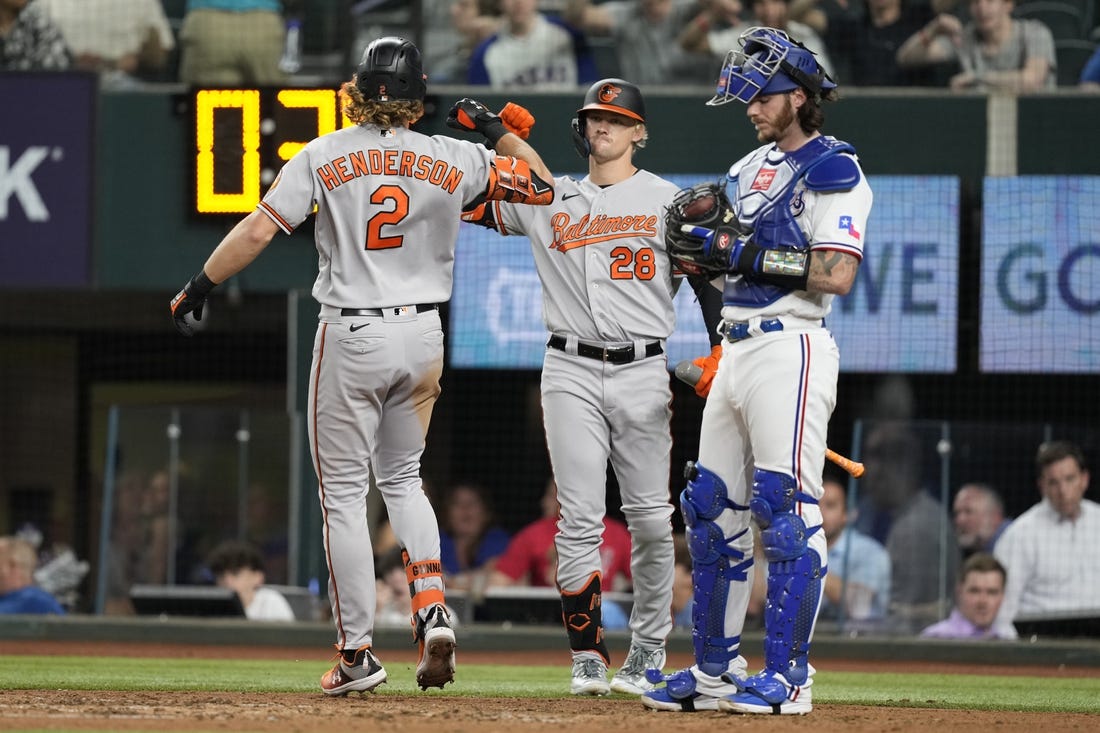 Josh Smith gets hit in face as Rangers lose 2-0 to Orioles - WTOP News