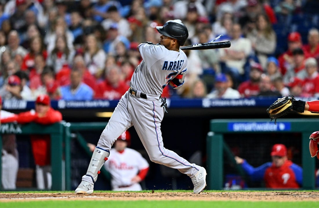 Luis Arraez hits the first cycle in Miami Marlins history