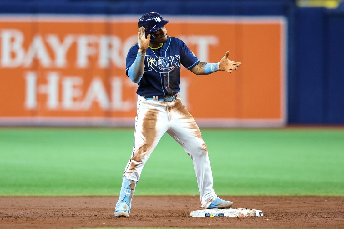 St. Petersburg, FL. USA; Tampa Bay Rays shortstop Wander Franco (5