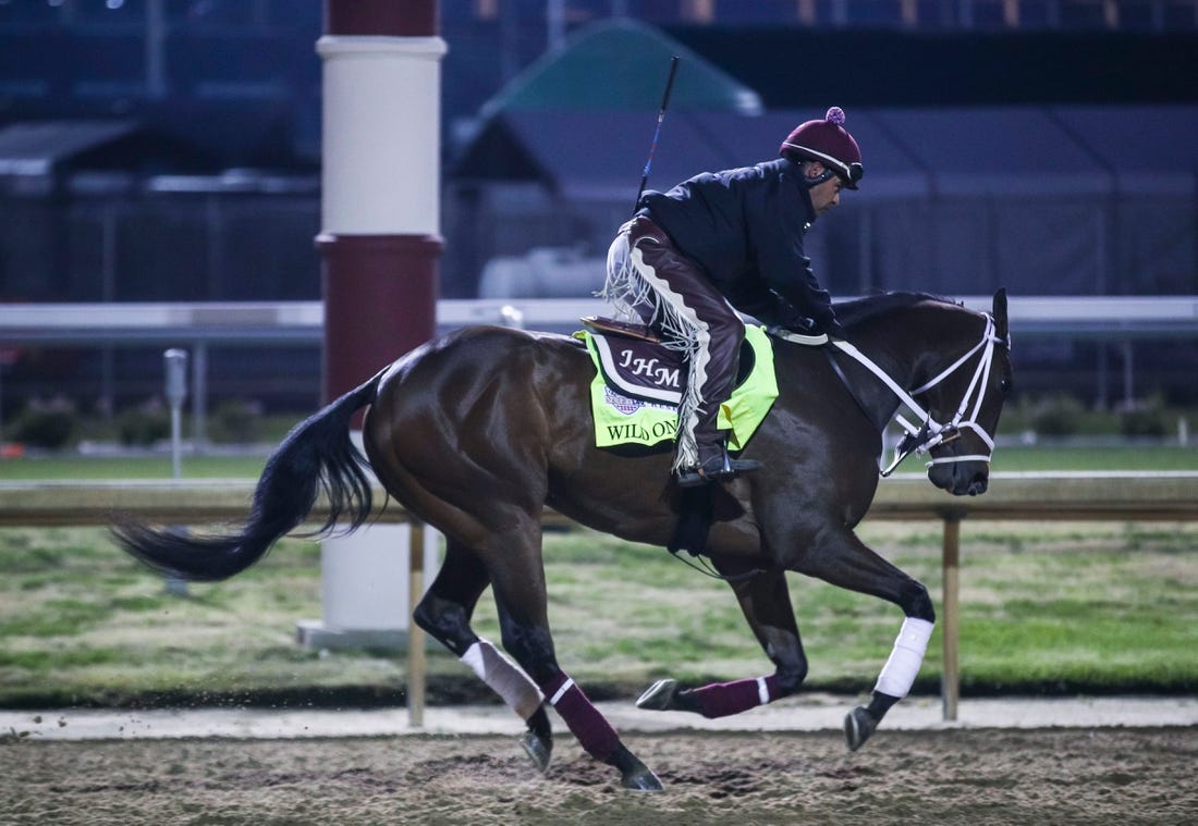 Wild On Ice works out on Wednesday morning April 25, 2023 at Churchill Downs in Louisville, Ky.

Kentucky Derby horses 2023