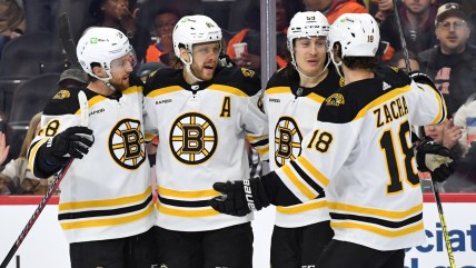 Boston Bruins break NHL record for most wins in a season