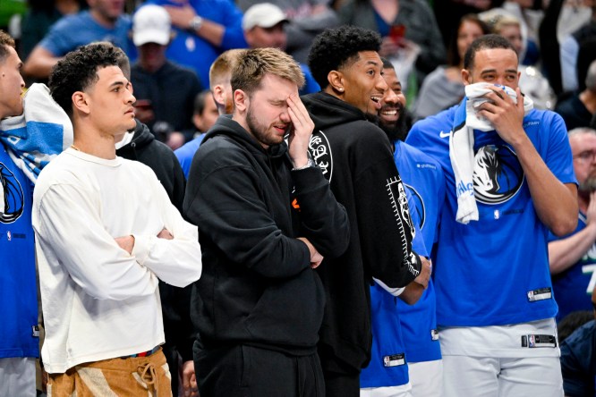 Luka Doncic tears his Dallas Mavericks jersey in frustration