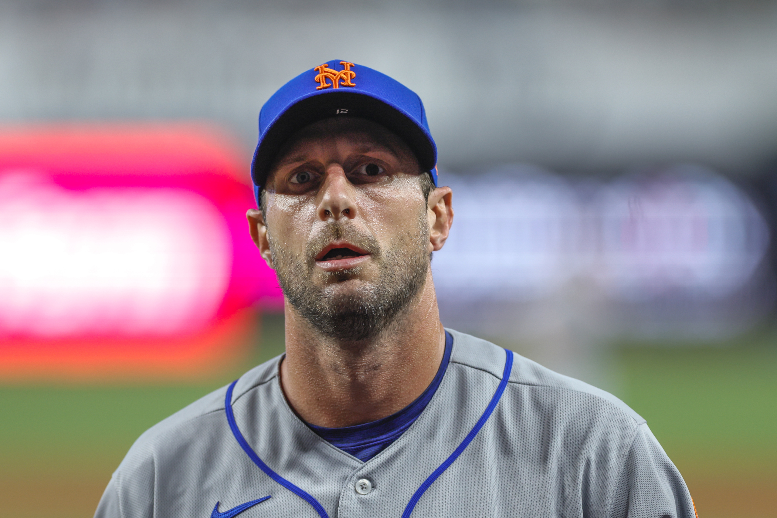 ESPN on X: Mets ace Max Scherzer was ejected from the Dodgers game for  apparently having an illegal foreign substance on his glove.   / X