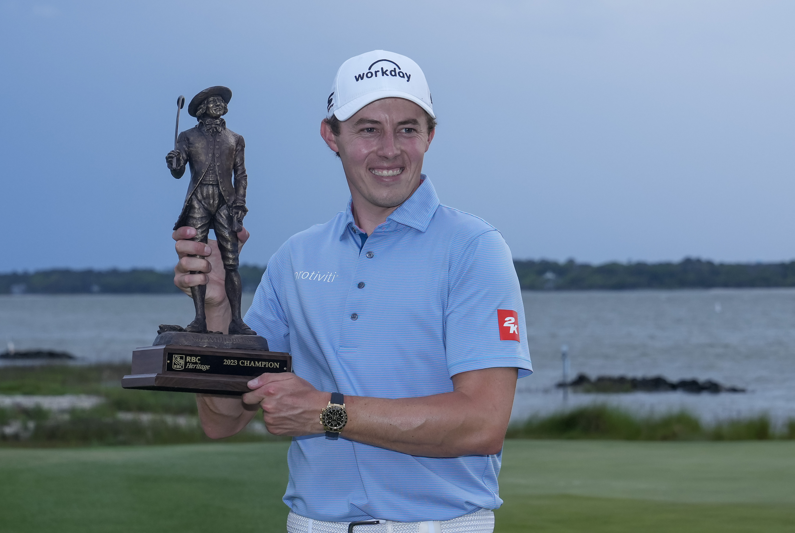 Matt Fitzpatrick emerges as RBC Heritage champion on 3rd playoff hole in crazy Sunday finish