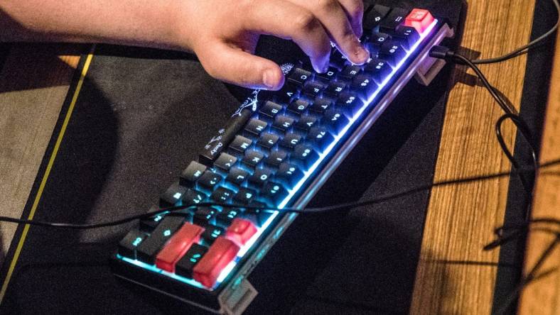 Noah Roark brought his own keyboard to play Fortnite during the area's first esports tournament at Chillicothe Middle School on June 11, 2019.    I prefer mechanical switches to membrane switches,    said Roark. 

Esportsesports L0a4002

Noah Roark brought his own keyboard to play Fortnite during the area's first esports tournament at Chillicothe Middle School on June 11, 2019. I prefer mechanical switches to membrane switches, said Roark.