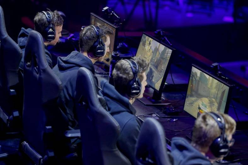 Jan 26, 2020; Minneapolis, Minnesota, USA; The New York Subliners compete against the Atlanta FaZe during the Call of Duty League Launch Weekend at The Armory. Mandatory Credit: Bruce Kluckhohn-USA TODAY Sports