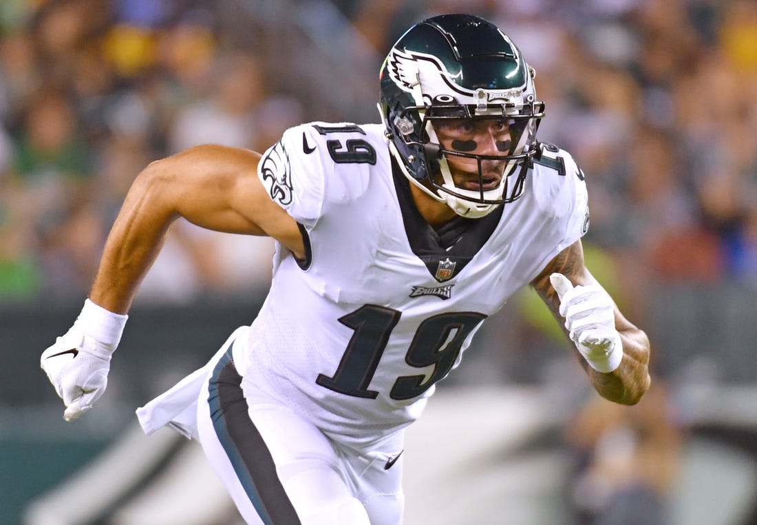 Philadelphia Eagles wide receiver J.J. Arcega-Whiteside in action