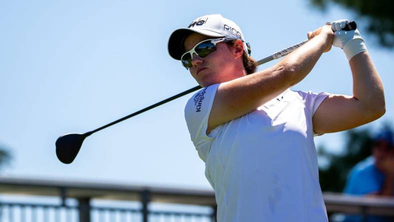 Leona Maguire tees off from the 18th hole during the first round of the Meijer LPGA Classic Thursday, June 16, 2022, at Blythefield Country Club in Belmont Michigan.

Meijer Lpga Classic 2022 53