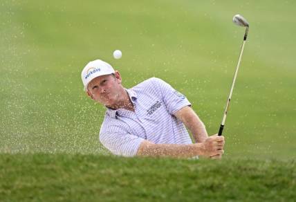 Jul 1, 2022; Silvis, Illinois, USA; Brandt Snedeker hits onto the second green during the second round of the John Deere Classic golf tournament. Mandatory Credit: Marc Lebryk-USA TODAY Sports