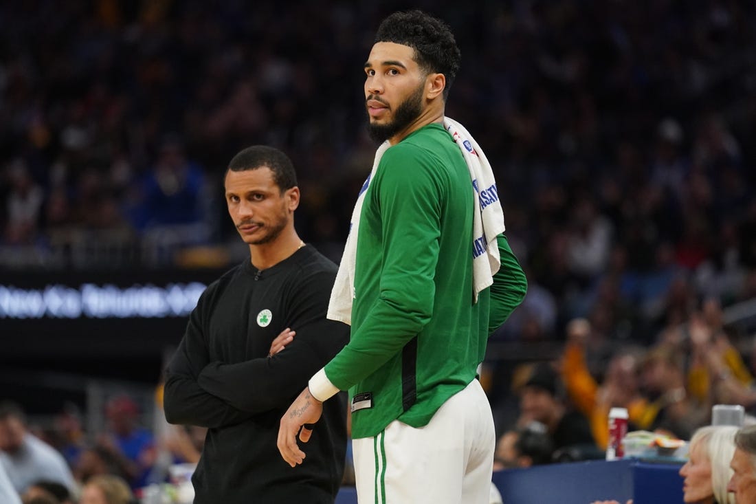 Boston Celtics forward Jayson Tatum and head coach Joe Mazzulla described the team as "disconnected" and lacking defensive identity. Mandatory Credit: Cary Edmondson-USA TODAY Sports