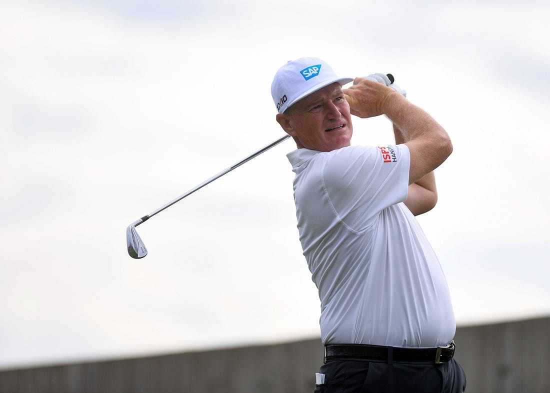 Ernie Els hits a tee shot at the Sanford International on Sunday, September 18, 2022, at the Minnehaha Country Club in Sioux Falls.

Sanford Intl Final Day 019

Syndication Argus Leader