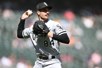 Apr 10, 2023; Minneapolis, Minnesota, USA; Chicago White Sox starting pitcher Dylan Cease (84) in action against the Minnesota Twins at Target Field. Mandatory Credit: Jeffrey Becker-USA TODAY Sports