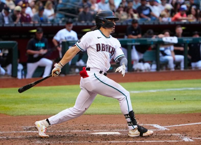 Watch: D-backs' Corbin Carroll hits go-ahead 2-run double in MLB debut