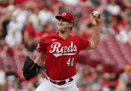 May 6, 2023; Cincinnati, Ohio, USA; Cincinnati Reds starting pitcher Nick Lodolo (40) throws against the Chicago White Sox during the first inning at Great American Ball Park. Mandatory Credit: David Kohl-USA TODAY Sports