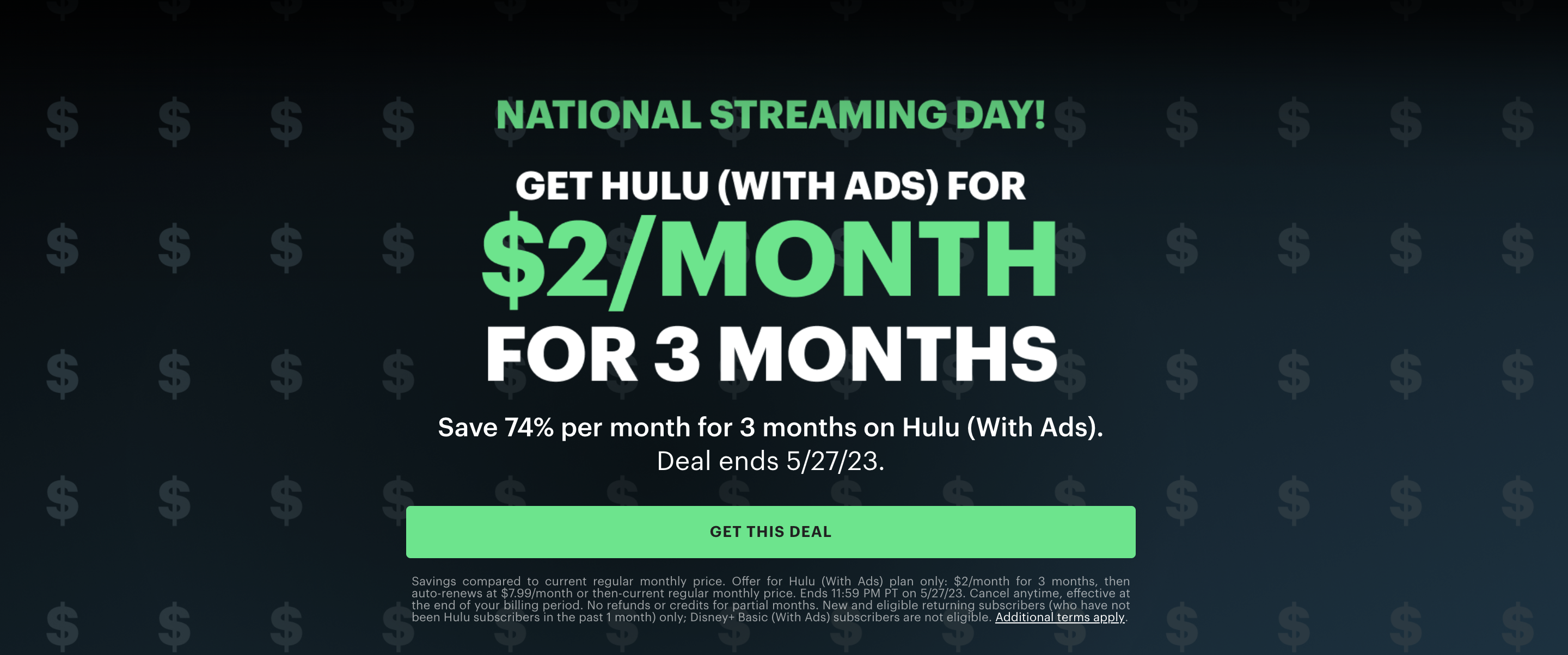 Save on a Hulu Subscription with This Streaming Day Deal