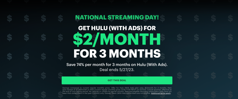 Hulu national streaming day