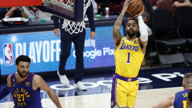 los angeles lakers bench d'angelo russell