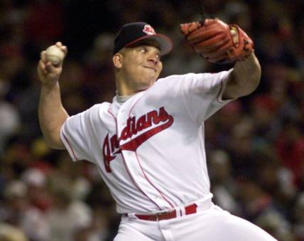10/9/98    -- Cleveland Indians pitcher Bartolo Colon pitches in the 2nd inning during game three of the American League Championship Series at Jacobs Field in Cleveland. ORG XMIT: ALCS COLON 613

Xxx Alcs Bba S Bba Usa Oh