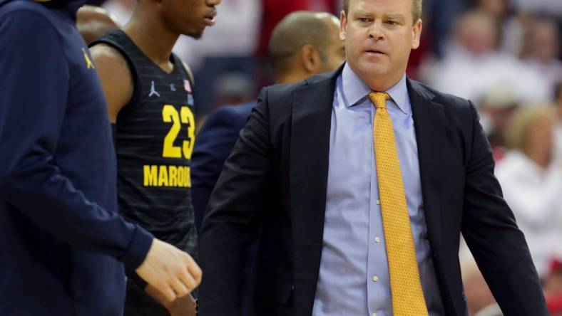 Marquette head coach Steve Wojciechowski is shown  during the second half of their game Sunday, November 17, 2019 at the Kohl Center in Madison, Wis. Wisconsin beat Marquette 77-61.

Mjs Mumen18 19 Hoffman Jpg Mumen18