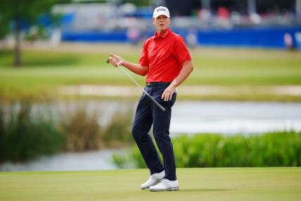 Apr 21, 2023; Avondale, Louisiana, USA; Steve Stricker walks the ninth green during the second round of the Zurich Classic of New Orleans golf tournament. Mandatory Credit: Andrew Wevers-USA TODAY Sports
