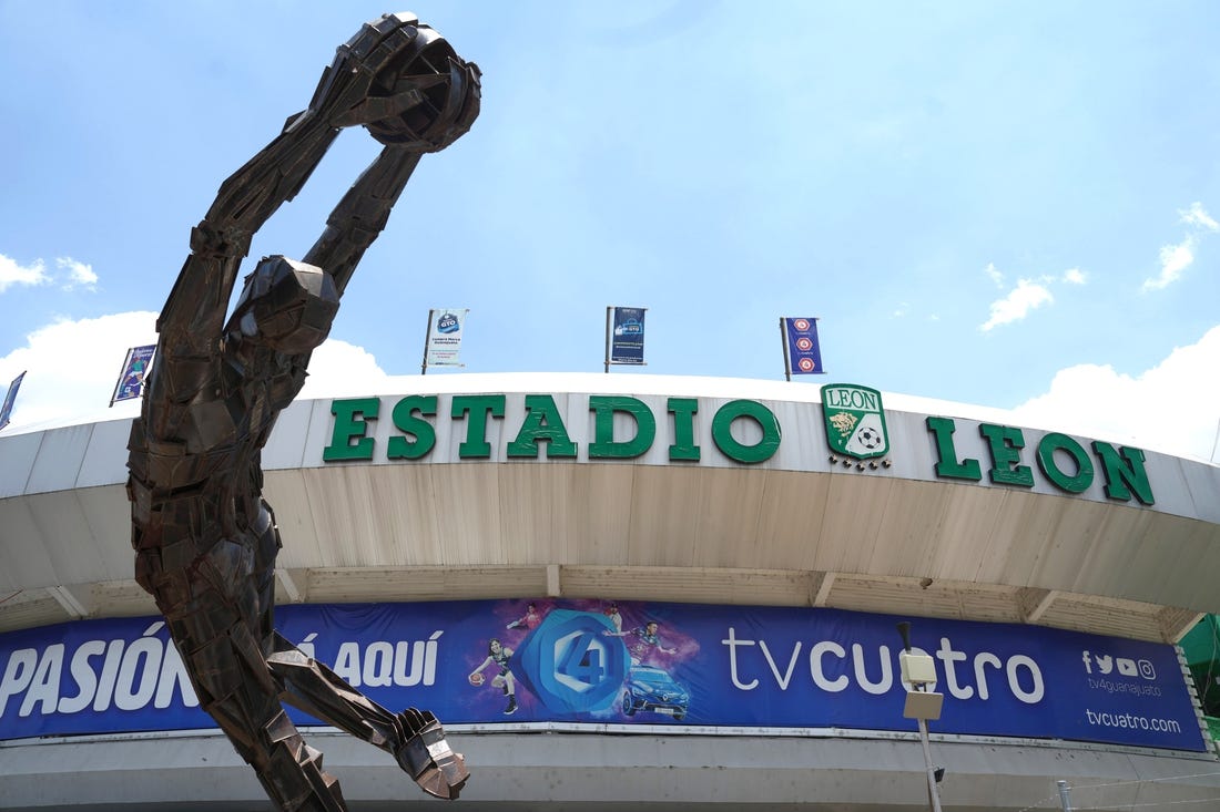 May 31, 2023; Leon, Guanajuato, Mexico; A genreal overall view of Estadio Leon, the site of the CONCACAF Champions League championship between LAFC and Club Leon. Mandatory Credit: Kirby Lee-USA TODAY Sports