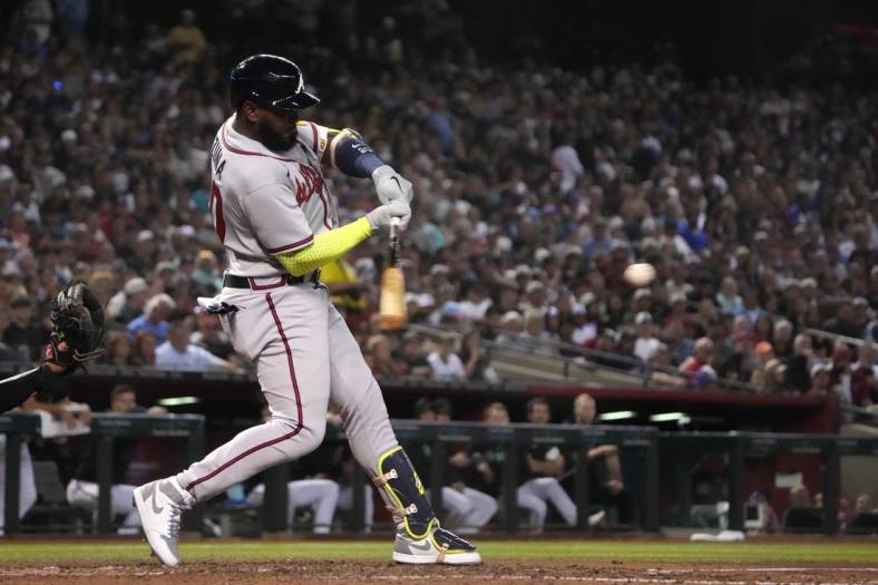 Marcell Ozuna hit a 415-foot single because he watched the baseball