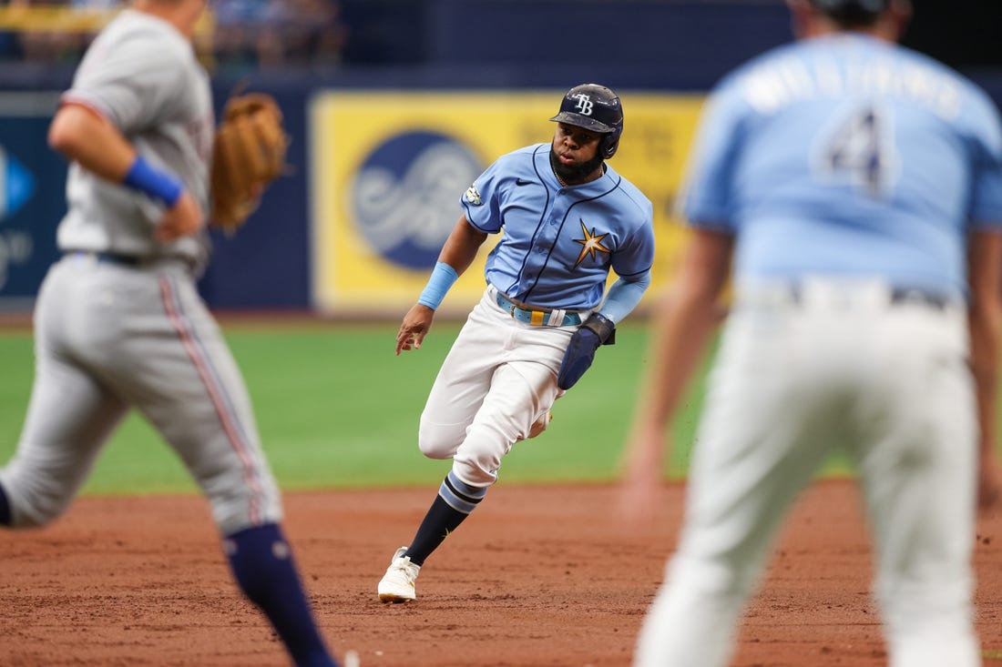 St. Petersburg, FL. USA; Tampa Bay Rays third baseman Wander