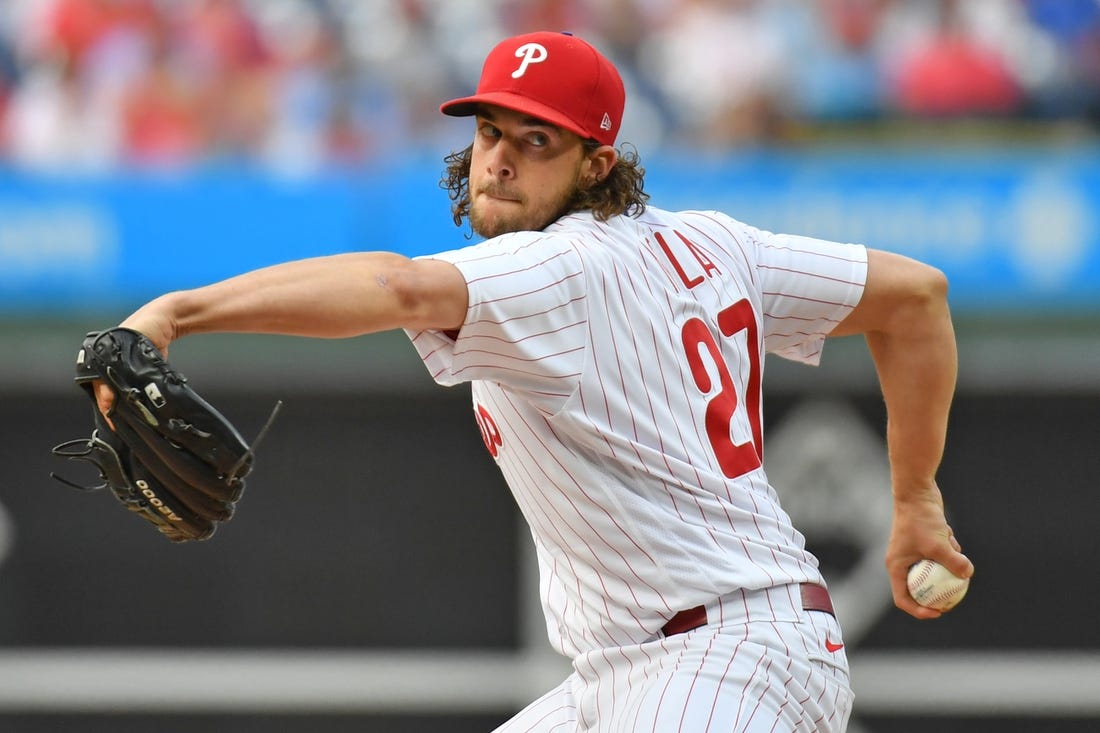 Was Aaron Nola struggling to make it through his outing on the mound?