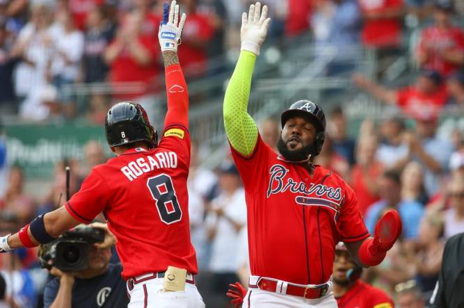 Braves score six first-inning runs in rout of Marlins for seventh