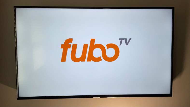 Fubo logo on TV Screen