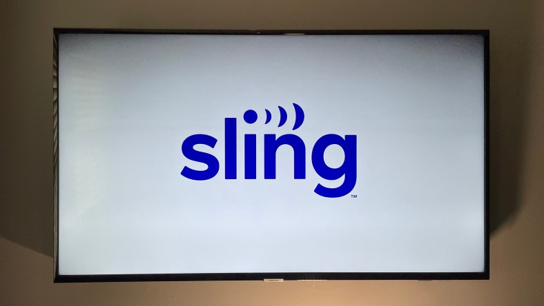 Sling TV logo on TV