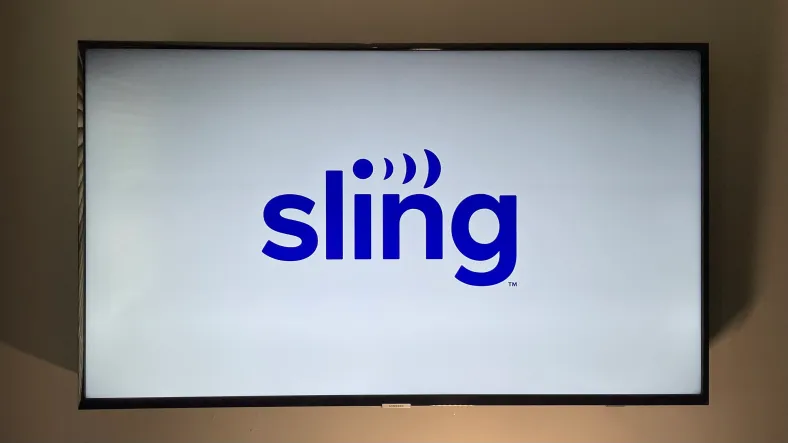 Sling TV logo on TV