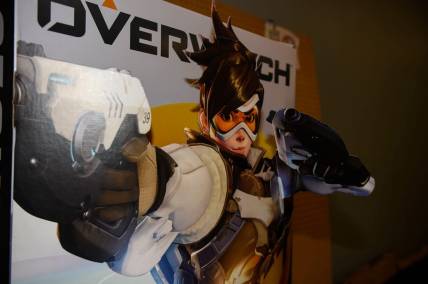 A cutout from the game Overwatch stands up at Next Generation Gaming in Grovetown, Ga., on Thursday, March 23, 2023. Next Generation Gaming will host both old arcade games and modern consoles, such as the Nintendo Switch and Playstations.

News Next Generation Gaming