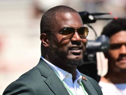 Florida A&M football head coach Willie Simmons looks on during the Orange and Green Spring Game at Bragg Memorial Stadium in Tallahassee, Florida, Saturday, April 15, 2023

Willie Simmons