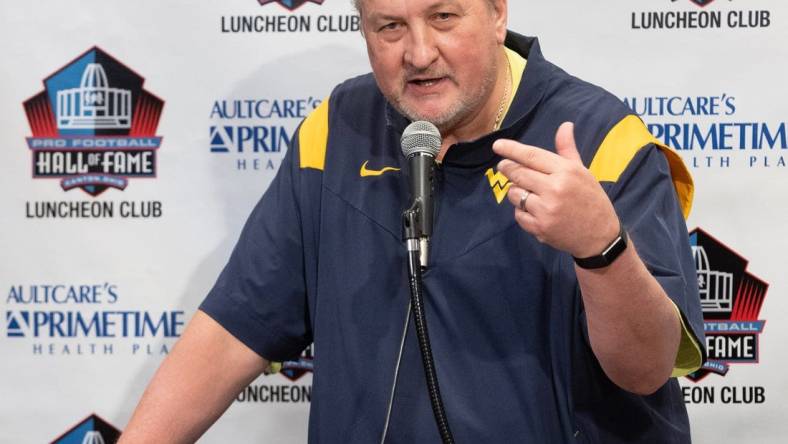 Bob Huggins at the Pro Football Hall of Fame Luncheon Club on Monday, May 8, 2023.