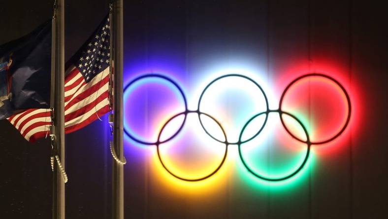 The Olympic Rings outside the Olympic Center on Main Street in Lake Placid Jan. 9, 2023. The FISU World University Games will begin this weekend in Lake Placid.

Fisu World University Games