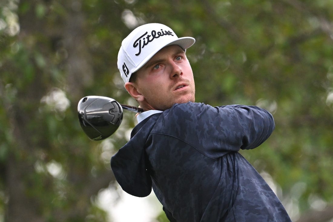 Jun 8, 2023; Toronto, ON, CAN;  Ryan Gerard hits his tee shot on the seventh hole during the first round of the RBC Canadian Open golf tournament. Mandatory Credit: Dan Hamilton-USA TODAY Sports