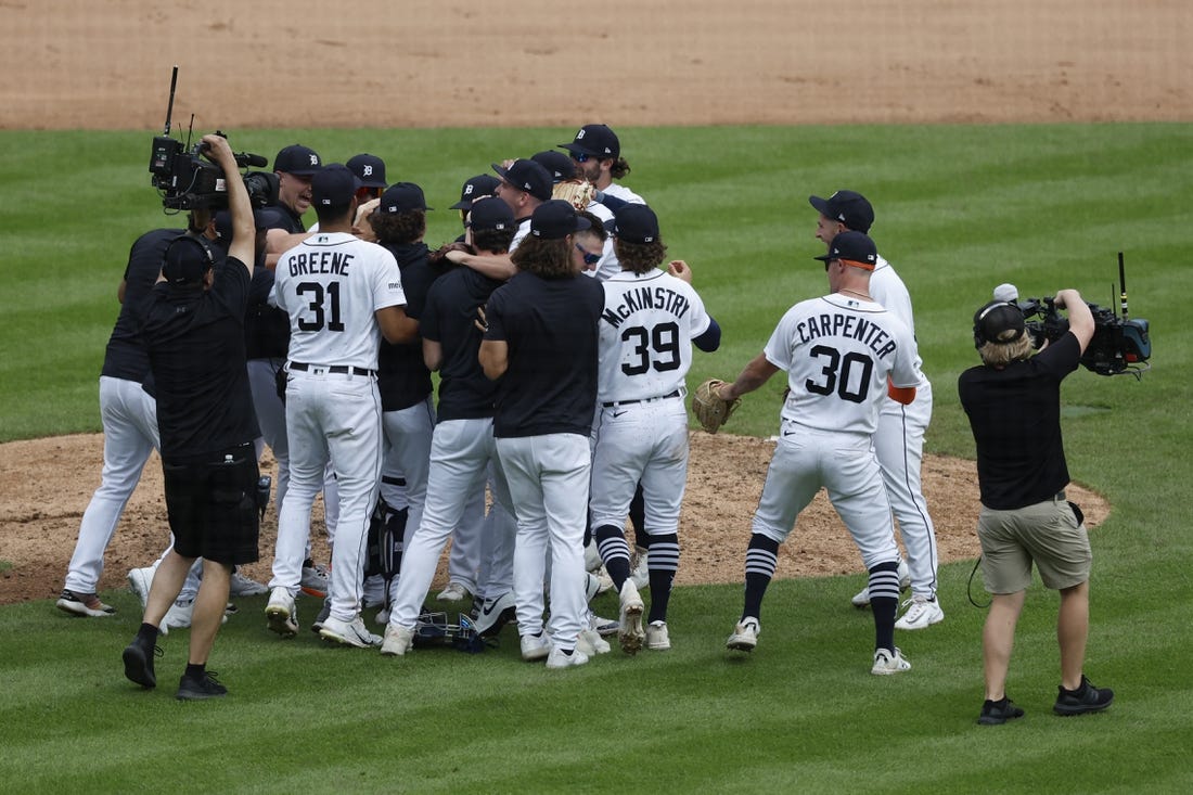 Three Tigers pitchers throw first combined no-hitter in franchise