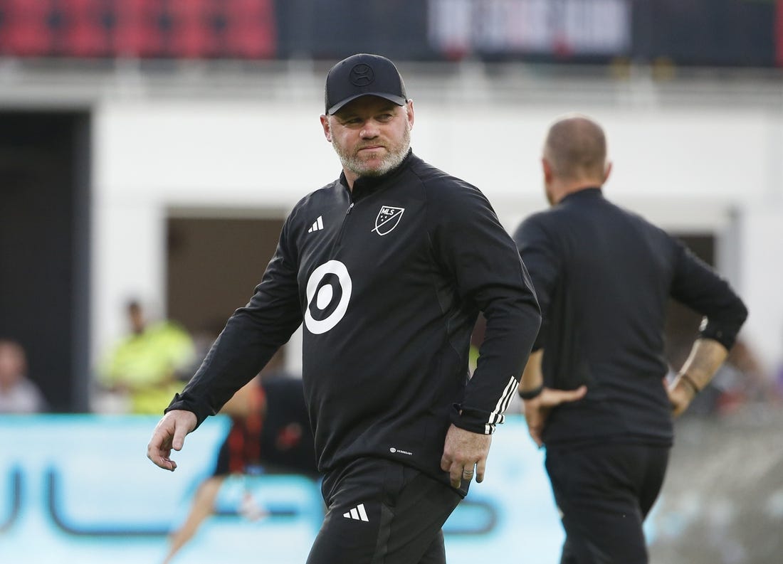 Jul 19, 2023; Washington, DC, USA; MLS head coach Wayne Rooney of D.C. United before the 2023 MLS All Star Game at Audi Field. Mandatory Credit: Amber Searls-USA TODAY Sports