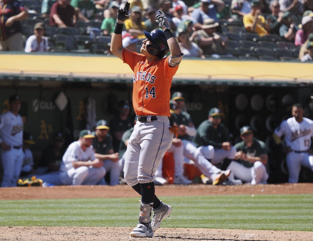 Yordan Alvarez lifts Houston Astros past Oakland Athletics