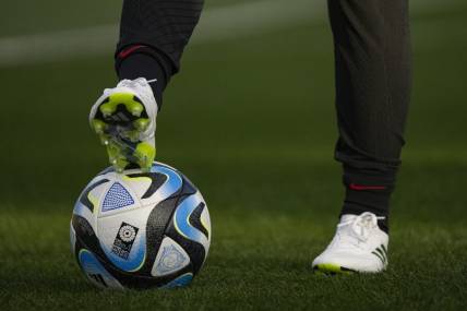 Jul 26, 2023; Wellington, NZL;  United States midfielder Andi Sullivan (17) stops a ball with her foot during a training session ahead of the team's match against the Netherlands in the 2023 FIFA Women's World Cup. Mandatory Credit: Jenna Watson-USA TODAY Sports