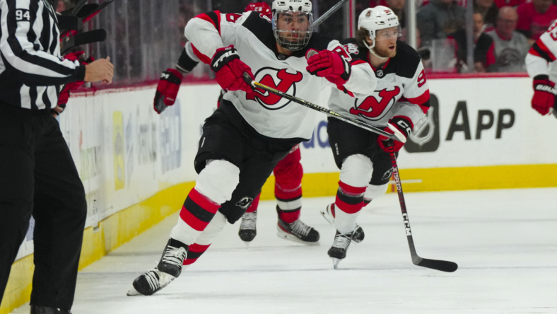 NHL: Stanley Cup Playoffs-New Jersey Devils at Carolina Hurricanes