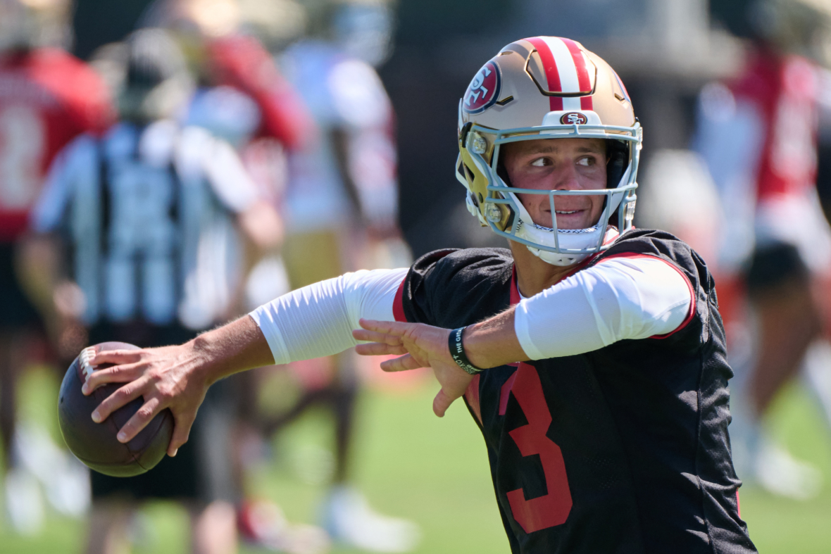 San Francisco 49ers QB Brock Purdy returns to practice, shows no impact from elbow surgery