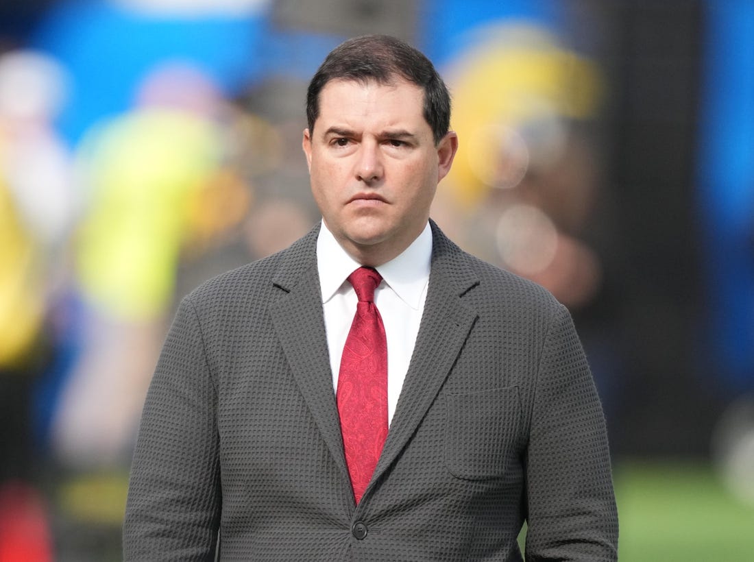 Jan 9, 2022; Inglewood, California, USA;  San Francisco 49ers CEO Jed York before a game at SoFi Stadium. Mandatory Credit: Kirby Lee-USA TODAY Sports