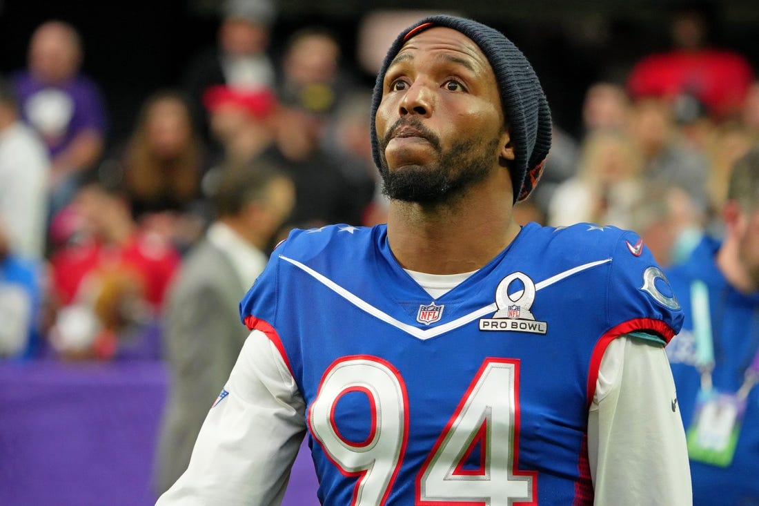 Feb 6, 2022; Paradise, Nevada, USA; NFC outside linebacker Robert Quinn of the Chicago Bears (94) during the Pro Bowl football game at Allegiant Stadium. Mandatory Credit: Kirby Lee-USA TODAY Sports