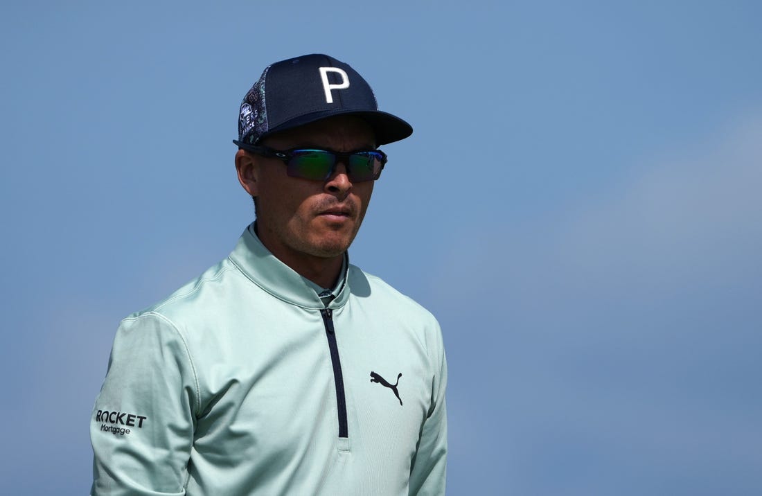 July 20, 2023; Hoylake, ENGLAND, GBR; Rickie Fowler looks on during the first round of The Open Championship golf tournament at Royal Liverpool. Mandatory Credit: Kyle Terada-USA TODAY Sports