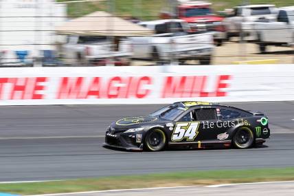 Jul 15, 2023; Loudon, New Hampshire, USA; NASCAR Cup Series driver Ty Gibbs (54) races in the qualifying round of the Crayon 301 at New Hampshire Motor Speedway. Mandatory Credit: Eric Canha-USA TODAY Sports