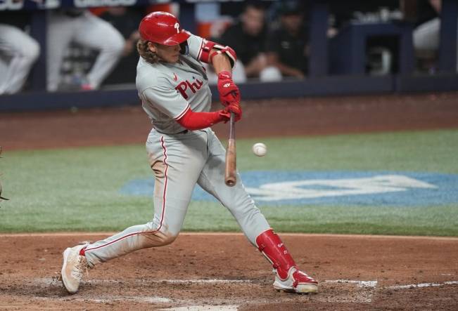 Nick Castellanos batting eighth for Philadelphia Phillies vs. Miami Marlins