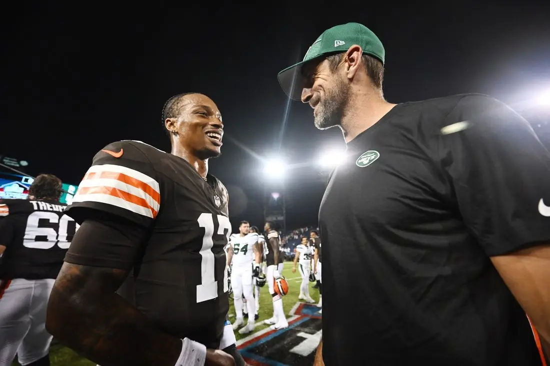 With Aaron Rodgers watching from the sidelines, New York Jets fall to  Cleveland Browns in Hall of Fame game