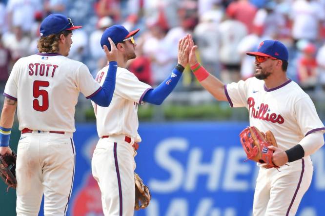 Philadelphia Phillies - Kyle Schwarber and Bryson Stott doing